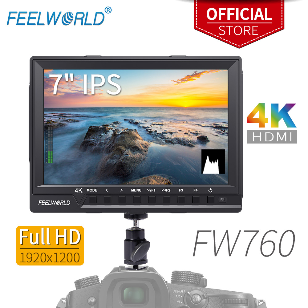 Camera Monitor 7 Inch Hdmi 4K - Feelworld-FW760 DSLR 리그용 7 인치 IPS