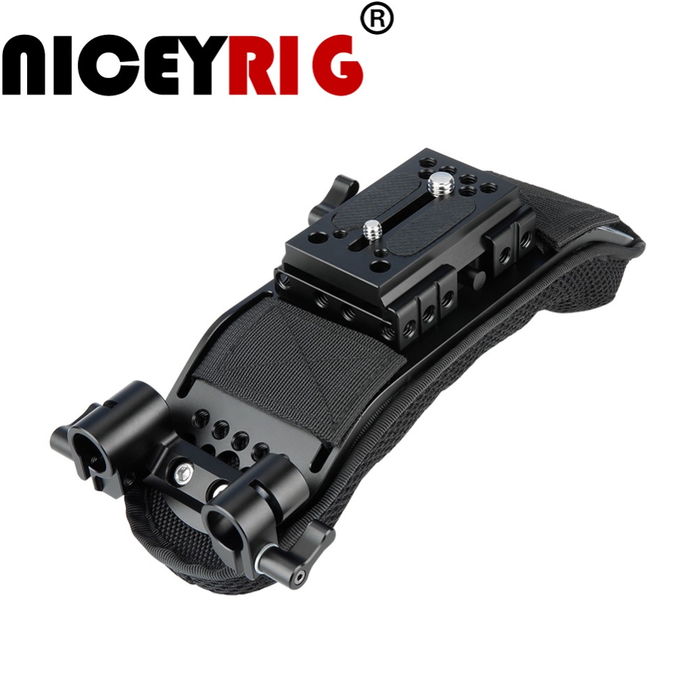 Camera Shoulder Rig Kit - NICEYRIG 퀵 릴리스 맨프로토 레일 장착