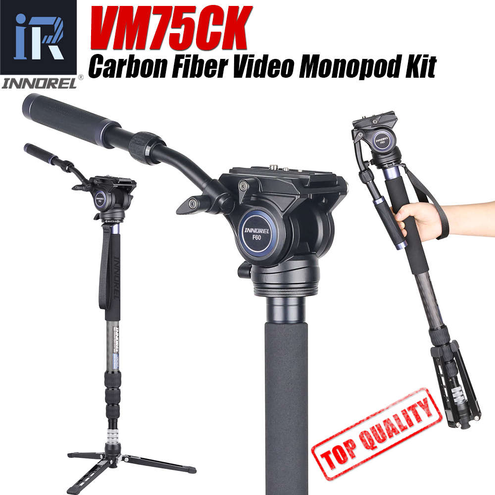 Video Head Tripod Carbon Fiber - INNOREL 탄소 섬유 모노포드 키트, DSLR