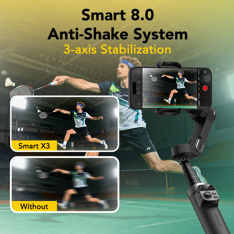 아오촨 스마트 X3 360 °   아이폰 및 안드로이드 - Gimbal Stabilizer For Phone 3 Axis 리뷰 및 가격