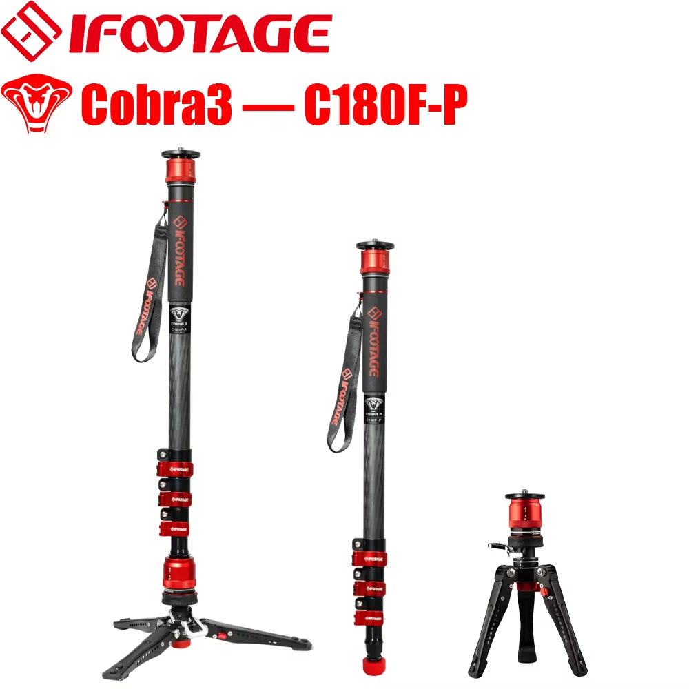 IFOOTAGE Cobra 3 C180F-P 모노포드, - Video Head Tripod Carbon Fiber 리뷰 및 가격