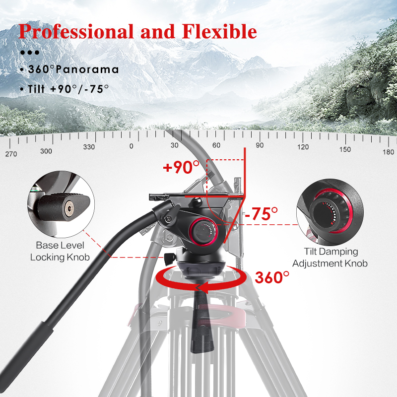 Miliboo MYT803 베이스 플랫 유체 비디오 헤 - Video Tripod Fluid Head 75Mm 리뷰 및 가격