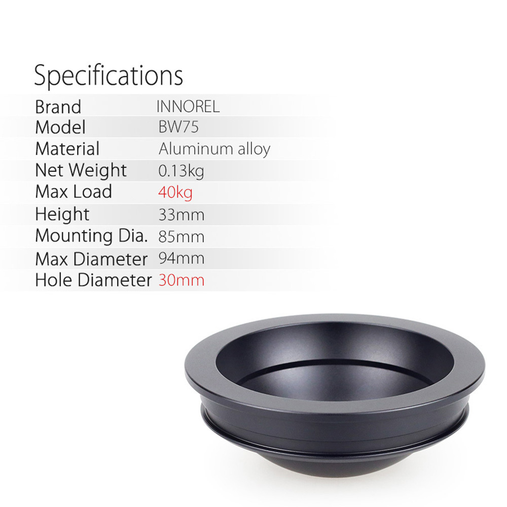 INNOREL 삼각대 하프 볼용 볼, 알루미늄 합금,  - Video Tripod Fluid Head 75Mm 리뷰 및 가격