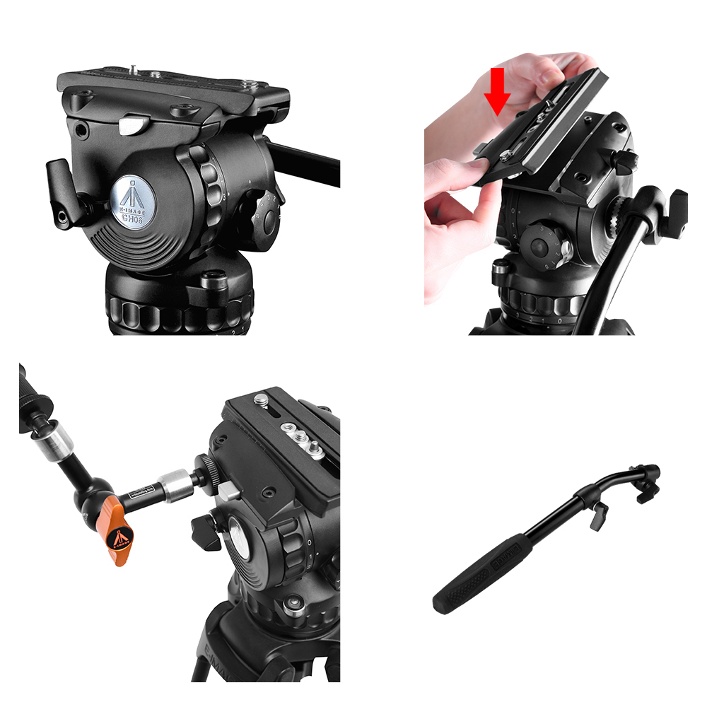 E-IMAGE GH06+761AT 전문가용 75mm 볼 - Video Tripod Fluid Head 75Mm 리뷰 및 가격