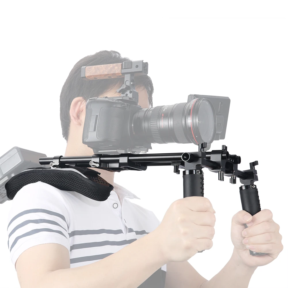 범용 숄더 리그 지지대, 필름 제작용 15mm 레일 블 - Camera Shoulder Rig Kit 리뷰 및 가격