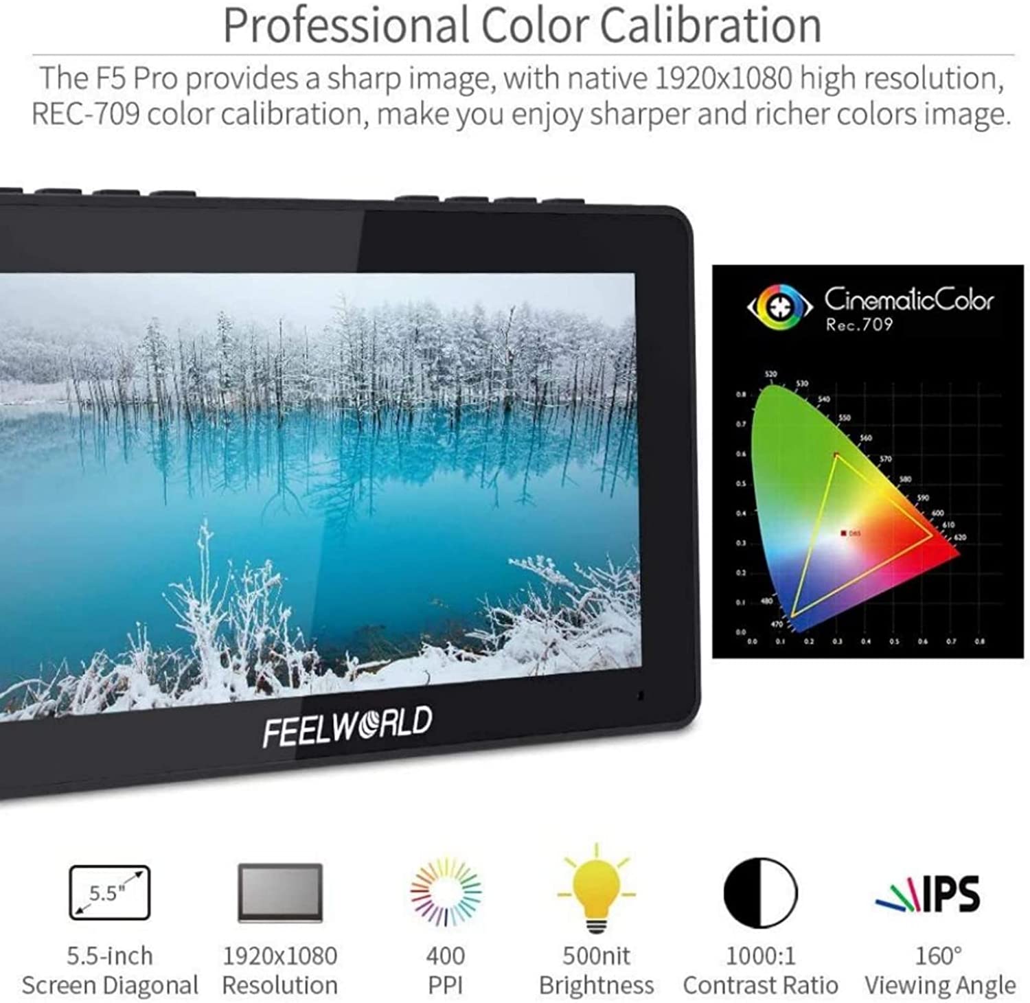 FEELWORLD F5 PRO V4 3D LUT DSL - Camera Monitor 7 Inch Hdmi 4K 리뷰 및 가격