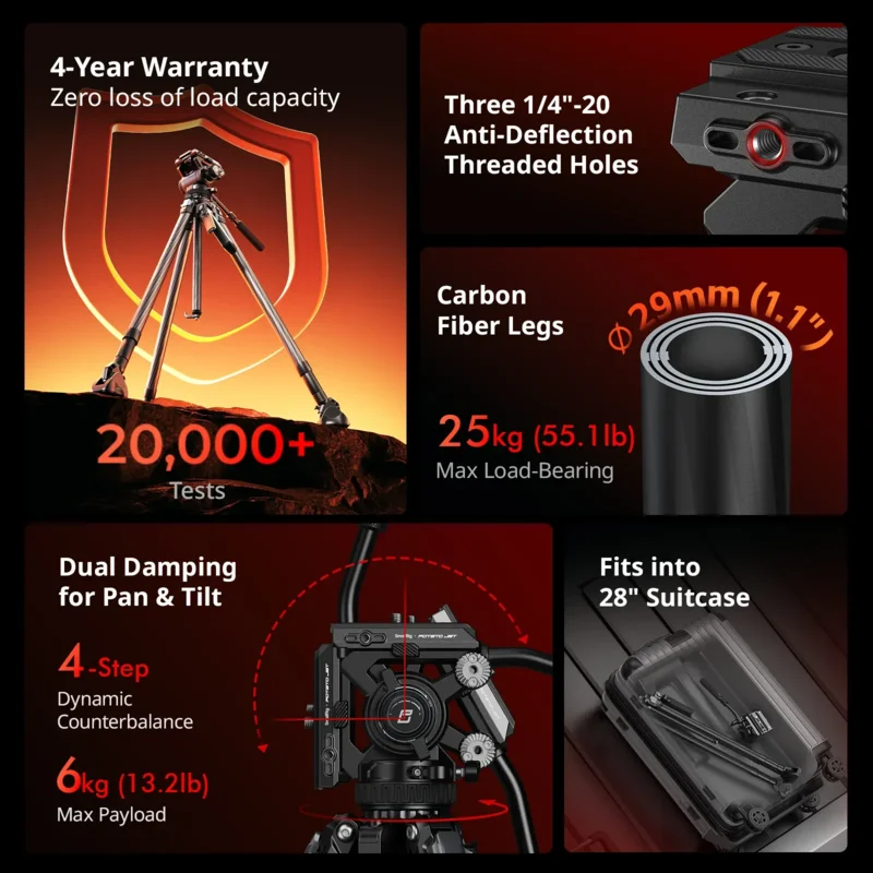 SmallRig 5755 5756 X Potato Je - Video Head Tripod Carbon Fiber 리뷰 및 가격