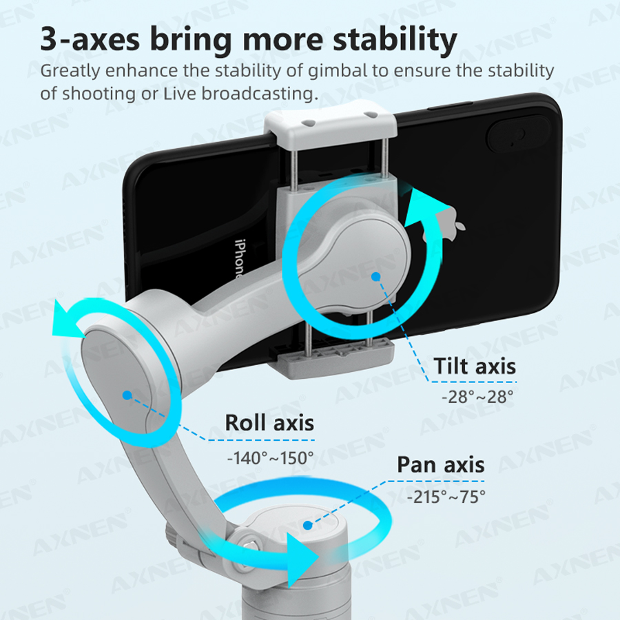 AXNEN 3축 짐벌 핸드헬드 셀프 스테빌라이저(삼각대 - Gimbal Stabilizer For Phone 3 Axis 리뷰 및 가격