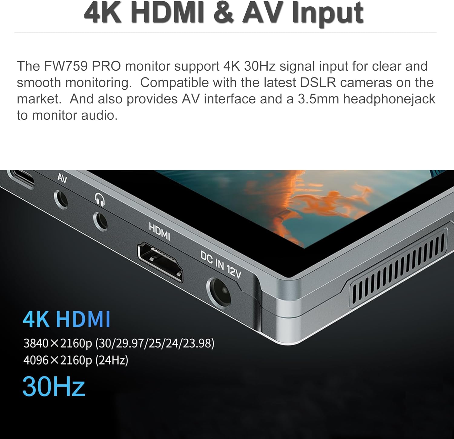 FEELWORLD FW759 PRO 필드 모니터 카메라 - Camera Monitor 7 Inch Hdmi 4K 리뷰 및 가격