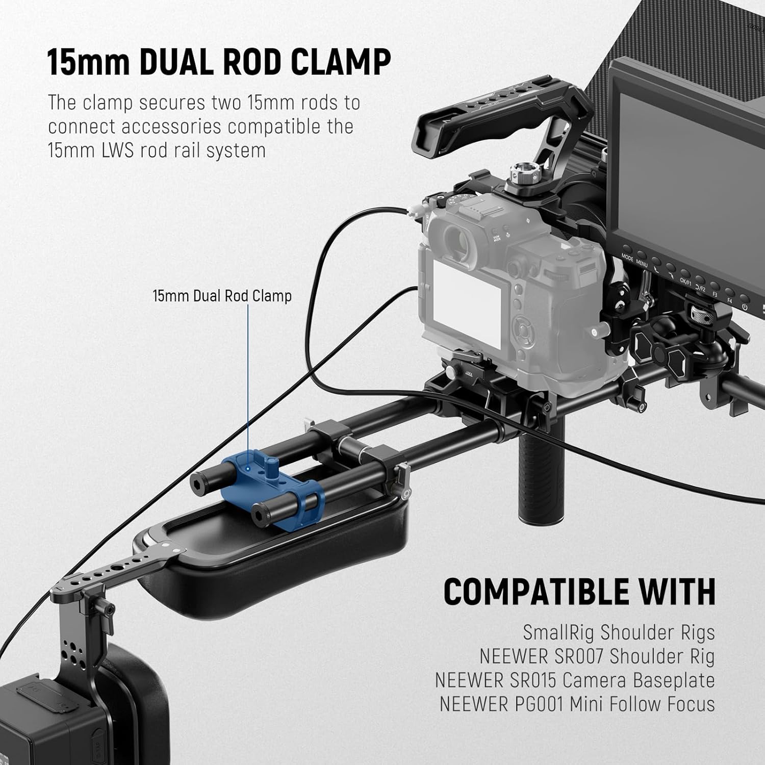 NEEWER 셀프 조절 스프링 로드 카메라 숄더 리그  - Camera Shoulder Rig Kit 리뷰 및 가격