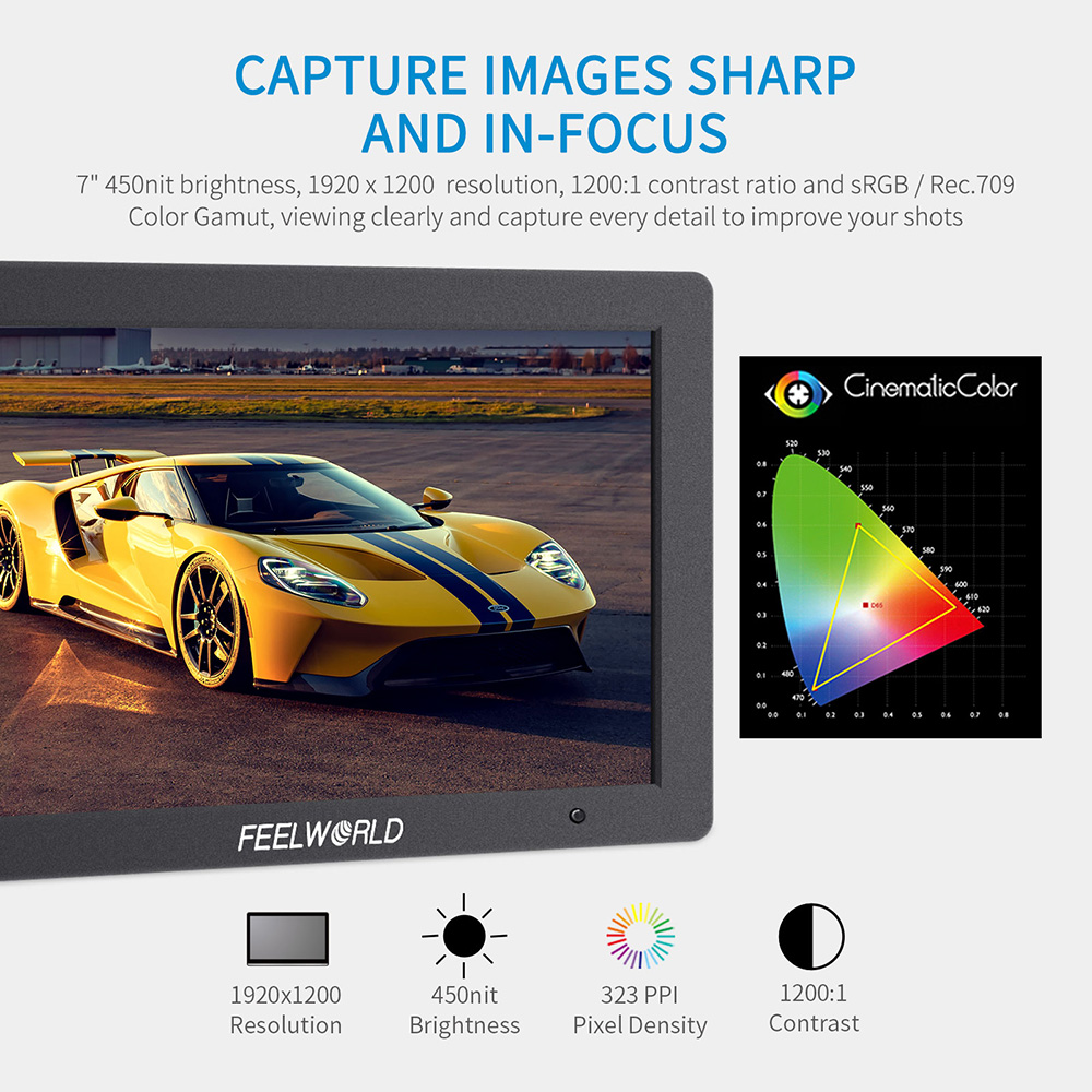 Feelworld 3D LUT 카메라 필드 DSLR 모 - Camera Monitor 7 Inch Hdmi 4K 리뷰 및 가격