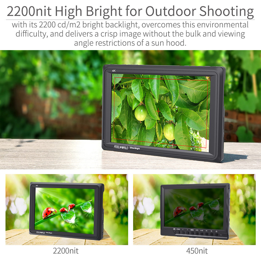 FEELWORLD FW279 7인치 2200니트 초고휘 - Camera Monitor 7 Inch Hdmi 4K 리뷰 및 가격