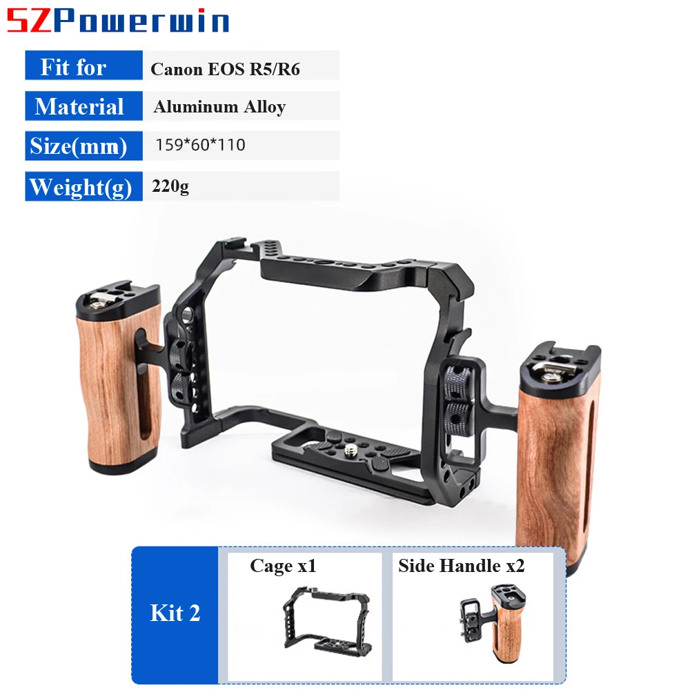캐논 EOS R5 R6 카메라 케이지용 파워윈 나무 핸 - Camera Cage Rig Dslr 리뷰 및 가격