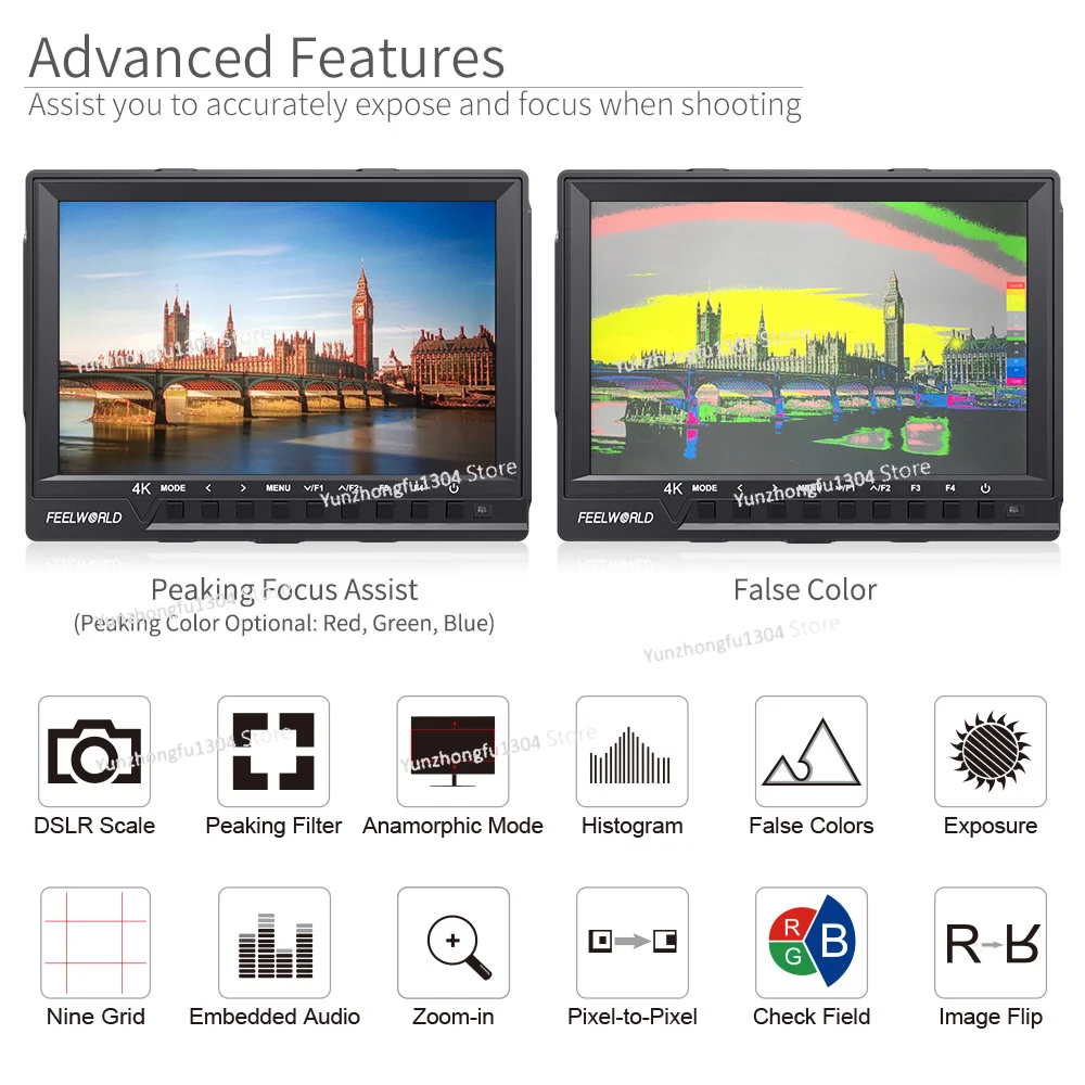필월드 FW760 7인치 IPS 풀 HD 1920x12 - Camera Monitor 7 Inch Hdmi 4K 리뷰 및 가격
