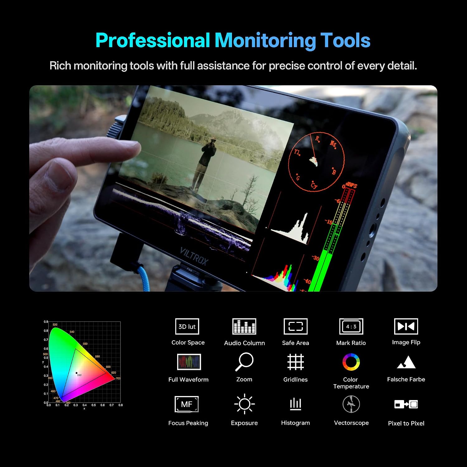 7인치 VILTROX DC-A1 2800니트 카메라 모 - Camera Monitor 7 Inch Hdmi 4K 리뷰 및 가격