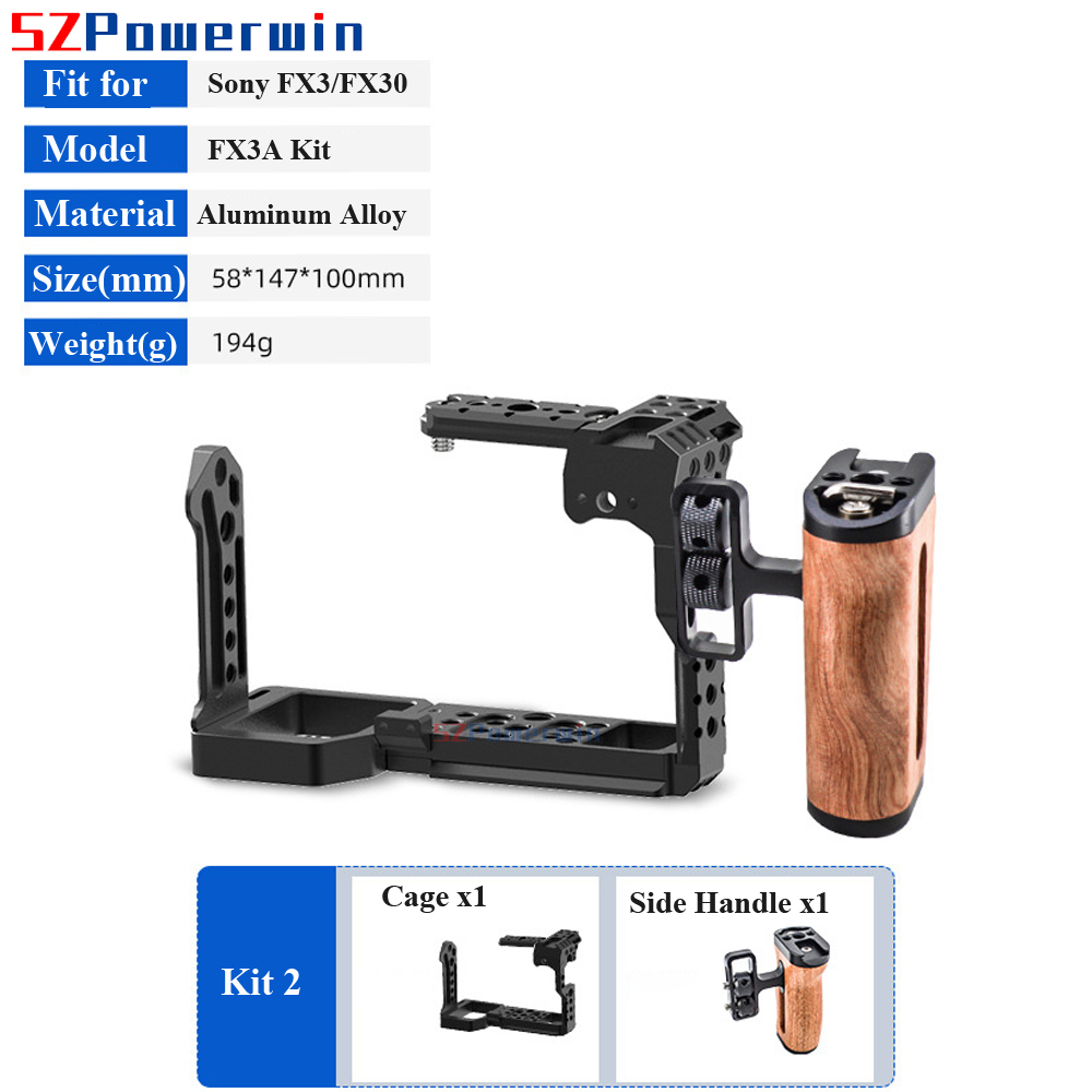 소니 FX3 FX30 카메라 케이지용 파워윈 나무 손잡 - Camera Cage Rig Dslr 리뷰 및 가격