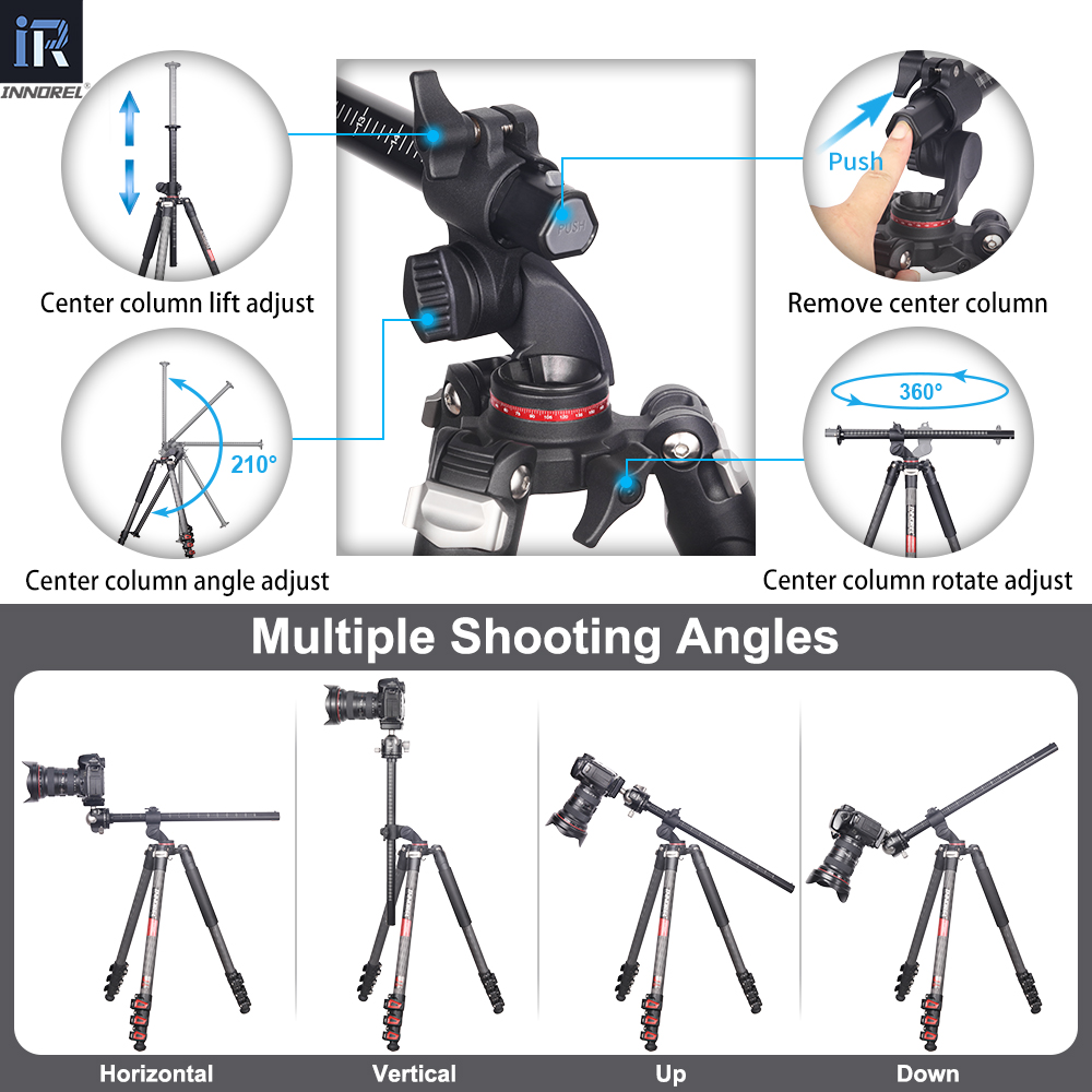 INNOREL YT284C DSLR 비디오 캠코더용 회 - Video Head Tripod Carbon Fiber 리뷰 및 가격