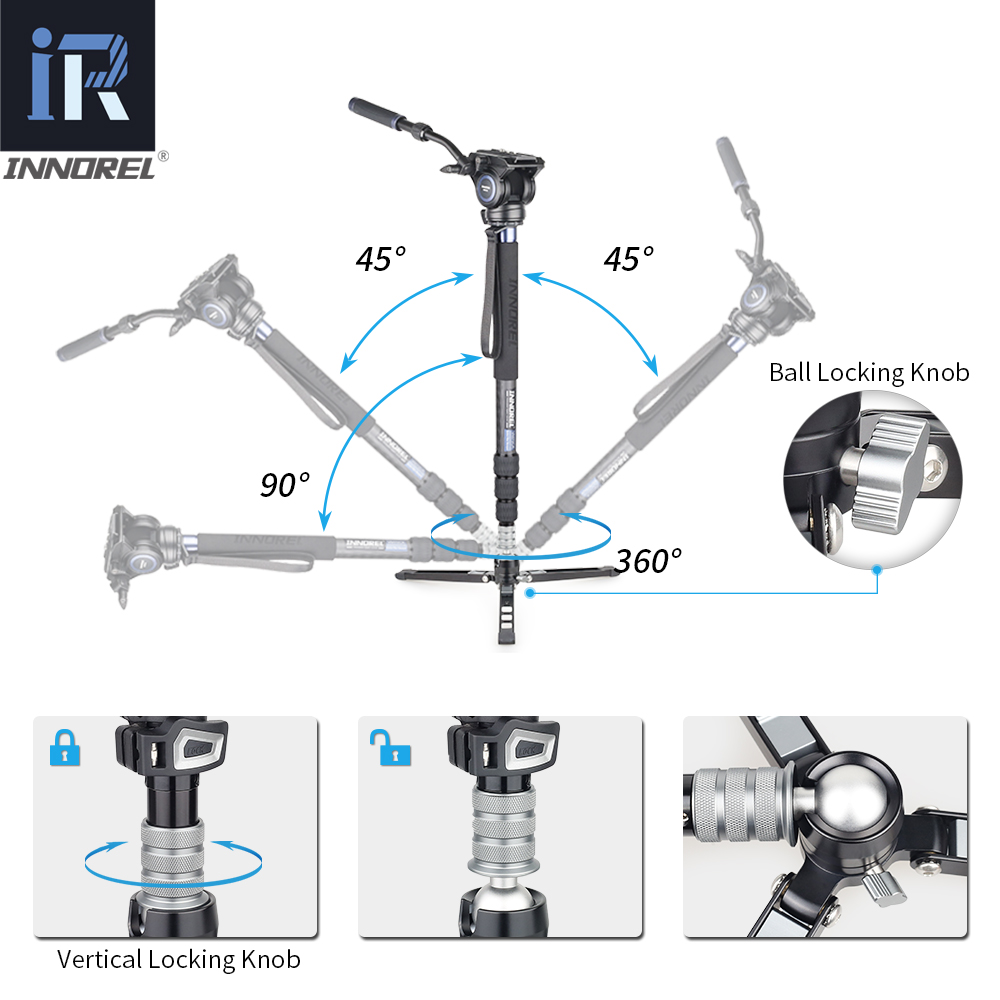 INNOREL 탄소 섬유 모노포드 키트, DSLR 카메 - Video Head Tripod Carbon Fiber 리뷰 및 가격
