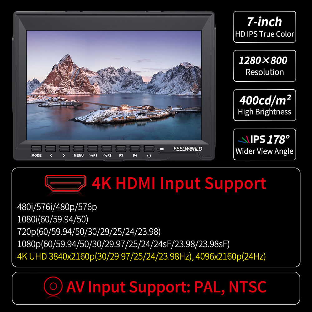 FEELWORLD FW759 DSLR 카메라 필드 모니 - Camera Monitor 7 Inch Hdmi 4K 리뷰 및 가격