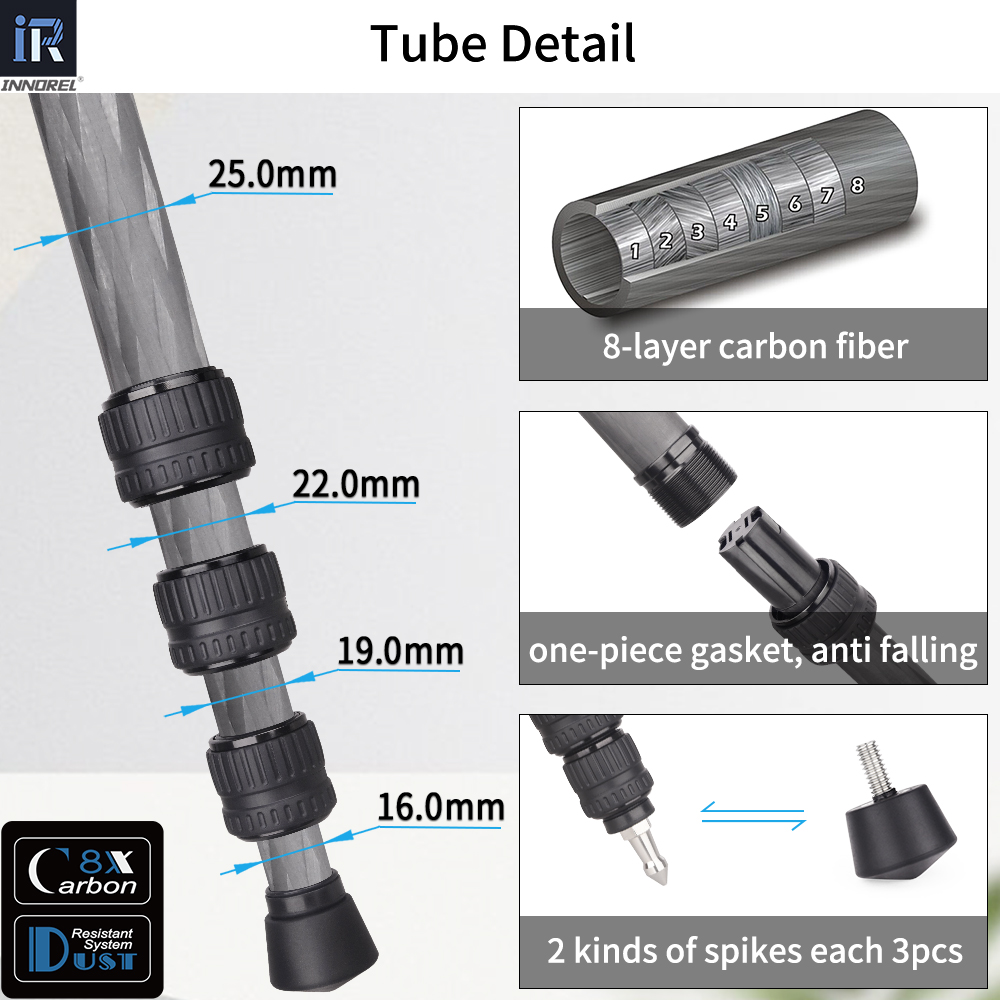 INNOREL P254C 탄소 삼각대 특수 모양의 센터 - Video Head Tripod Carbon Fiber 리뷰 및 가격