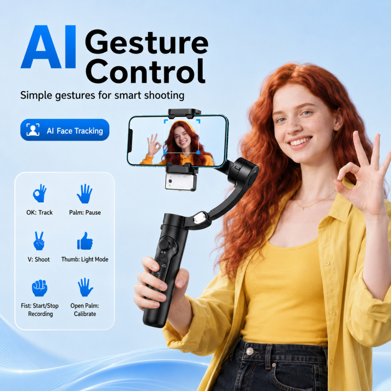 M3 3축 스마트폰 짐벌 스테빌라이저, AI 얼굴 인식 - Gimbal Stabilizer For Phone 3 Axis 리뷰 및 가격