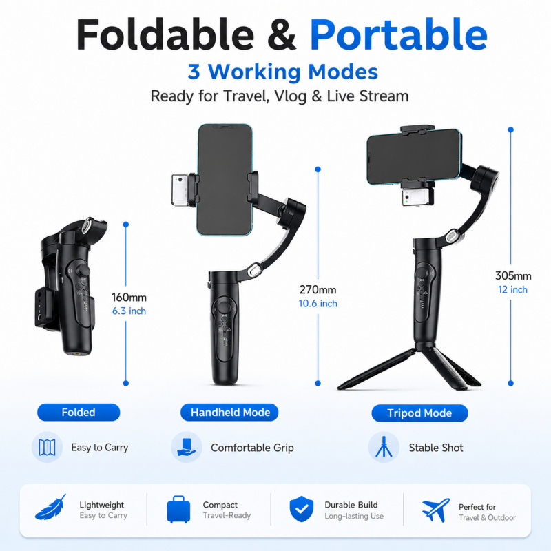 M3 3축 스마트폰 짐벌 스테빌라이저, AI 얼굴 인식 - Gimbal Stabilizer For Phone 3 Axis 리뷰 및 가격